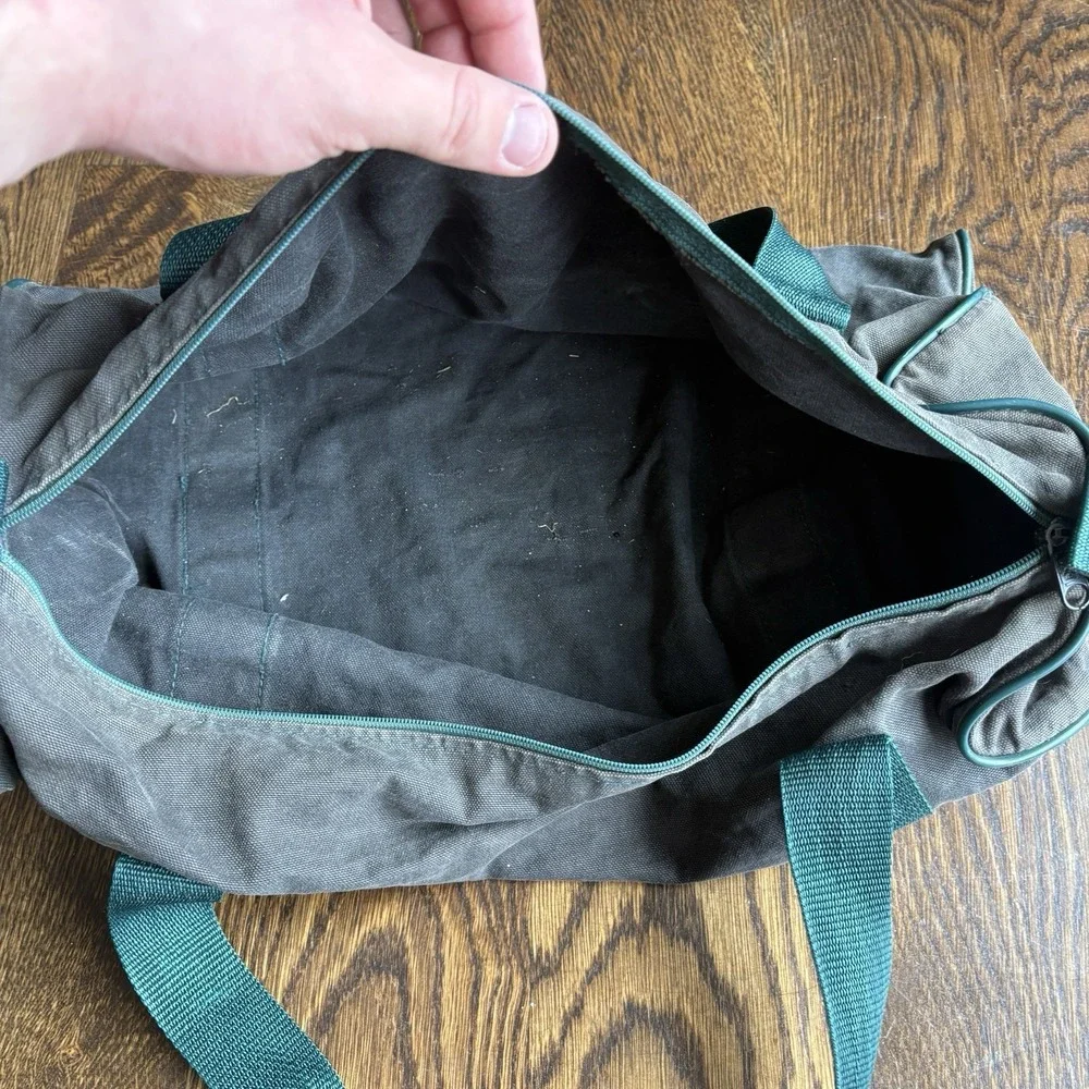 Vintage 80s Seattle SuperSonics Canvas Duffle Bag NBA BasketBall Gym ABC RARE